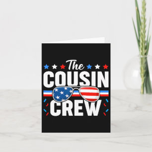 Carte De Juillet Cousin Crew Patriotic American Family M