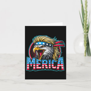 Carte De Juillet Patriotic Funny Eagle Juillet 4 Usa Mer