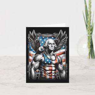 Carte De Juillet Patriotique Funny George Washington Jui