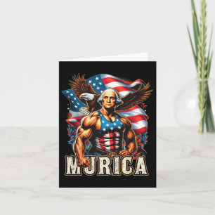 Carte De Juillet Patriotique Funny George Washington Jui