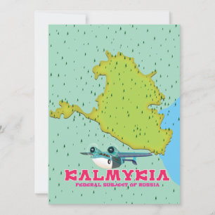 Carte de Kalmoukie Russie
