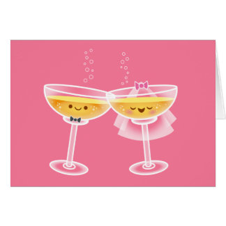 Carte de Kawaii Champagne