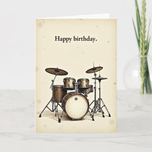 Carte de kit de batterie Rhythm Birthday
