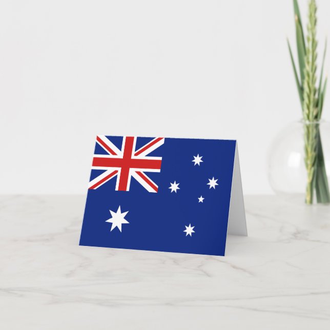 Carte de la Australie avec drapeau (Devant)