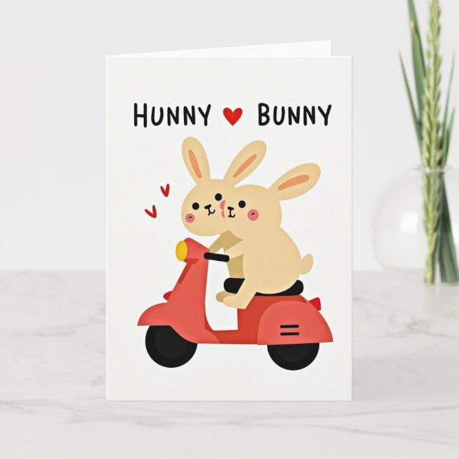 Carte de la balade en scooter de l'amour de lapin (Devant)