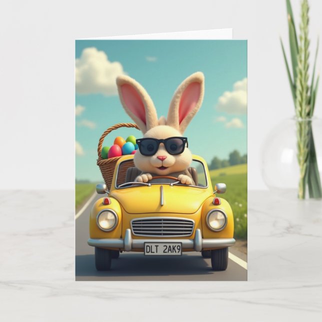 Carte de la balade printanière de Cool Bunny (Devant)