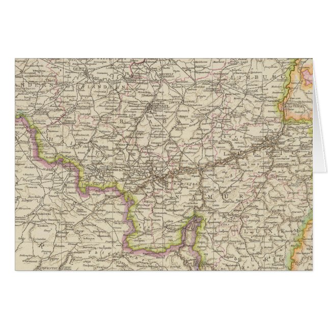 Carte de la Belgique et du Luxembourg (Devant horizontal)
