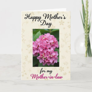 Carte de la Belle-Mère à Fleurs Rayées