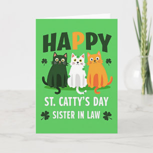 Carte de la belle-sœur pour chats heureux