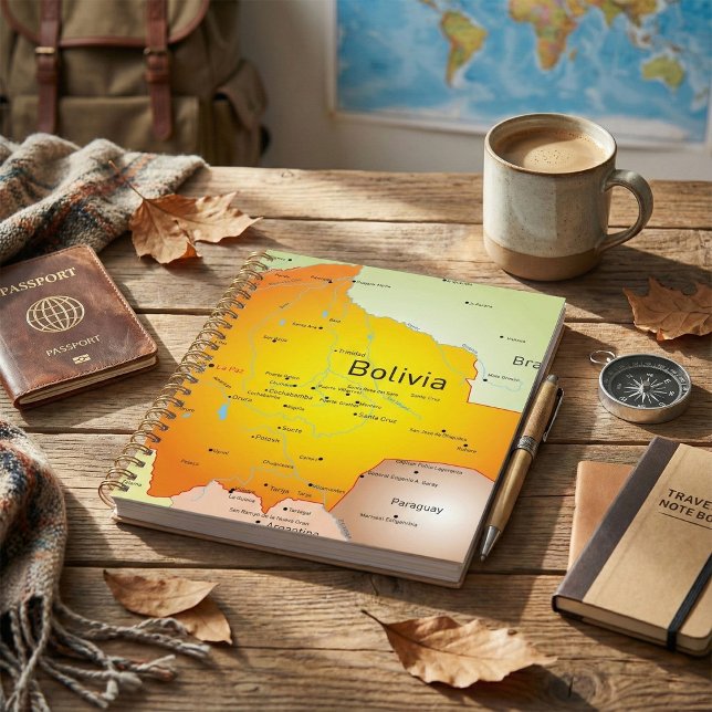 Carte de la Bolivie avec les villes et les frontiè (Créateur téléchargé)