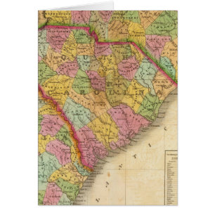 Carte De La Caroline Du Nord Et Du Sud Et De La G
