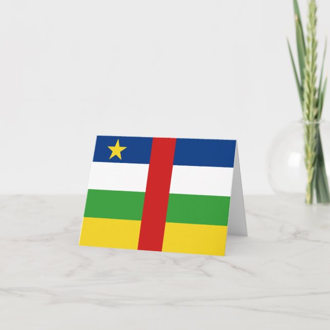 Carte de la Centrafrique avec drapeau (Devant)