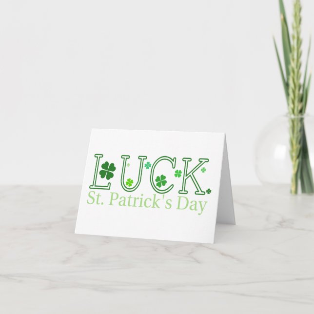 Carte de la chance de la Saint-Patrick (Devant)