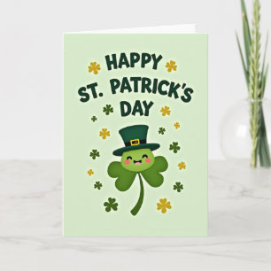 Carte de la Chance Shamrock pour une journée heure