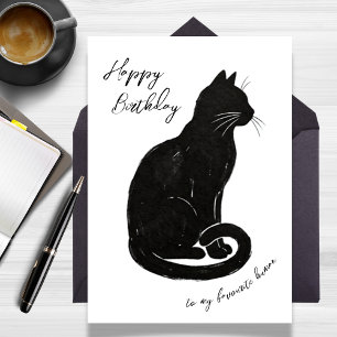 Carte De la chatte à mon humain préféré pour son anniver