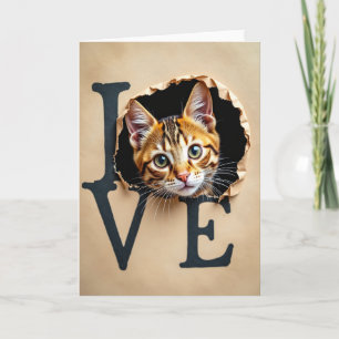 Carte de la chatte d'amour