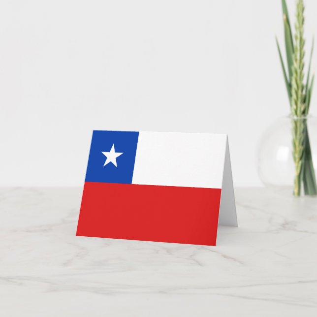 Carte de la Chili avec drapeau (Devant)