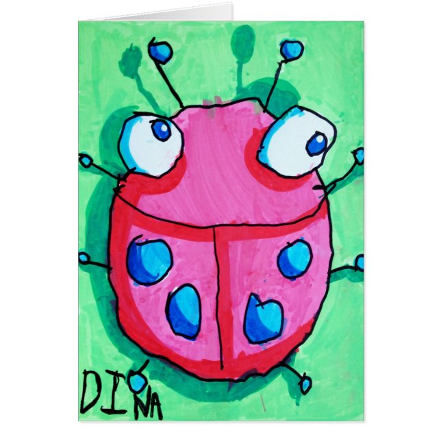 Carte de la coccinelle de Dina (Devant)
