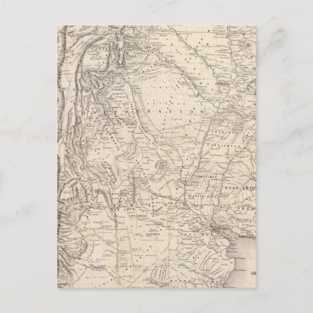 Carte de la Confédération argentine (Devant)