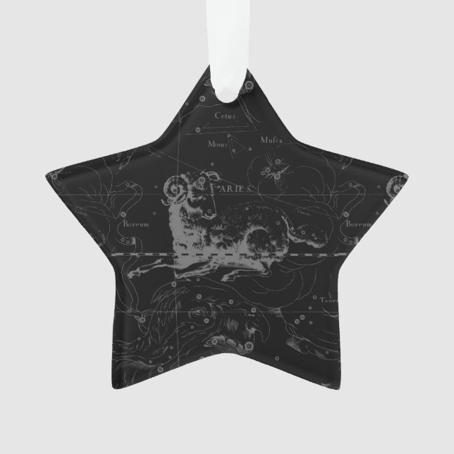 Carte de la constellation d'Aries par Hevelius (devant)