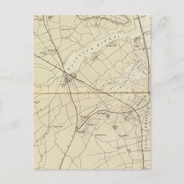 Carte de la côte de la rivière des requins de Sand (Devant)