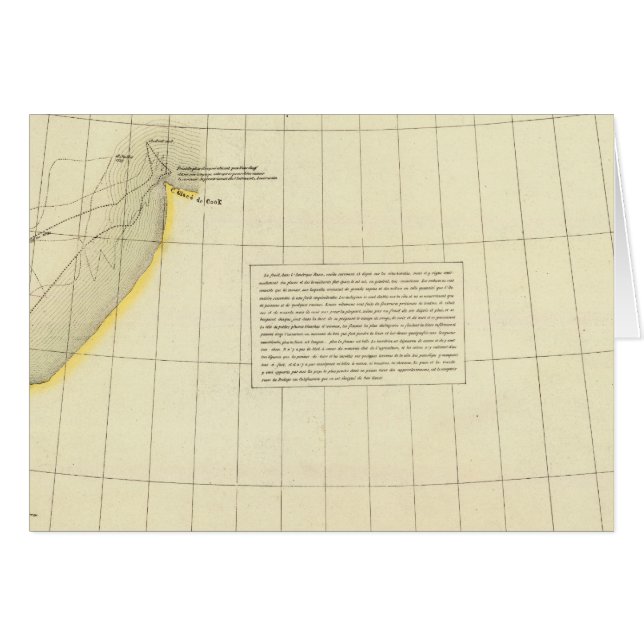 Carte de la côte de l'Alaska (Devant horizontal)