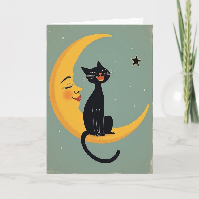 Carte de la créature sombre heureuse de la lune (Devant)