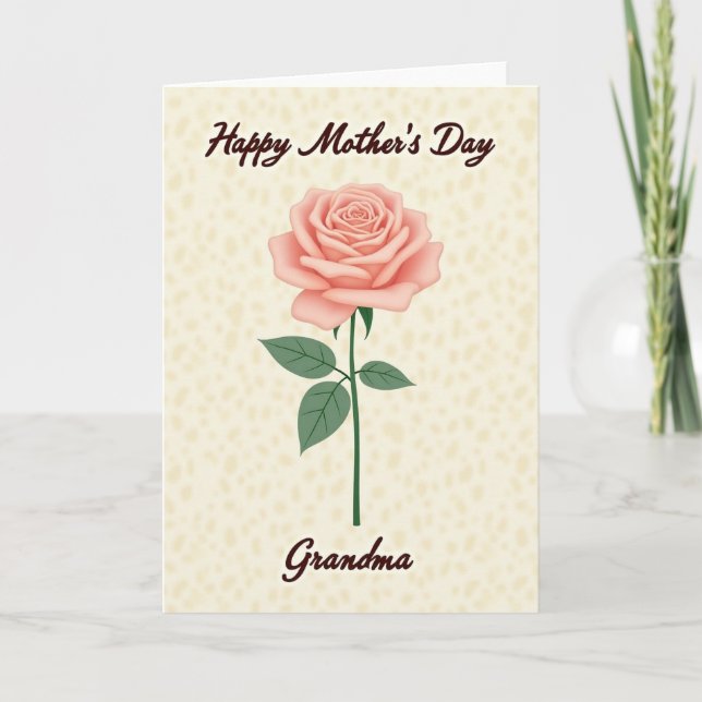 Carte de la fête de la plus douce grand-mère Rose (Devant)