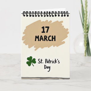 Carte de la Fête de la Saint-Patrick 17 mars
