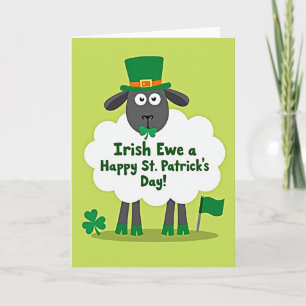 Carte de la Fête de la Saint-Patrick Irish Ewe