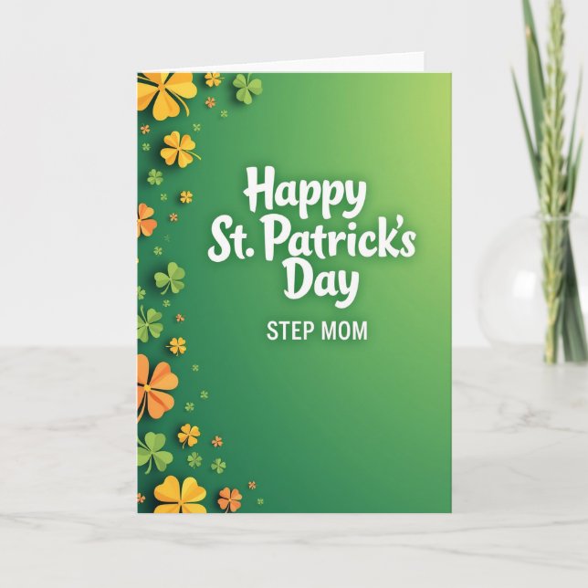 Carte de la Fête de la Saint-Patrick pour Belle-Mè (Devant)