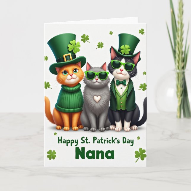 Carte de la fête de la Saint-Patrick pour grand-mè (Devant)