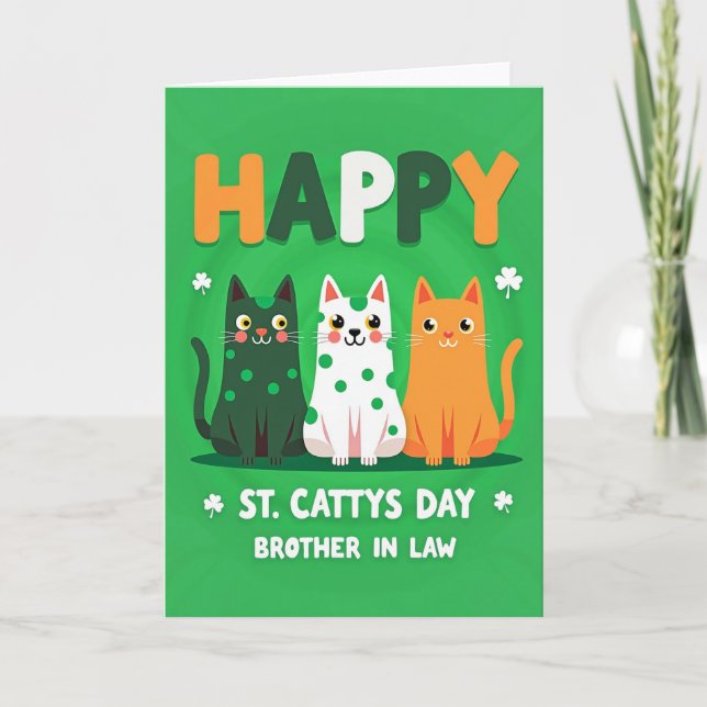 Carte de la fête de la St Cattys pour beau-frère (Devant)