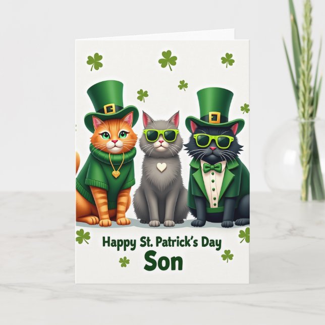 Carte de la Fête de Saint-Patrick pour Fils avec C (Devant)