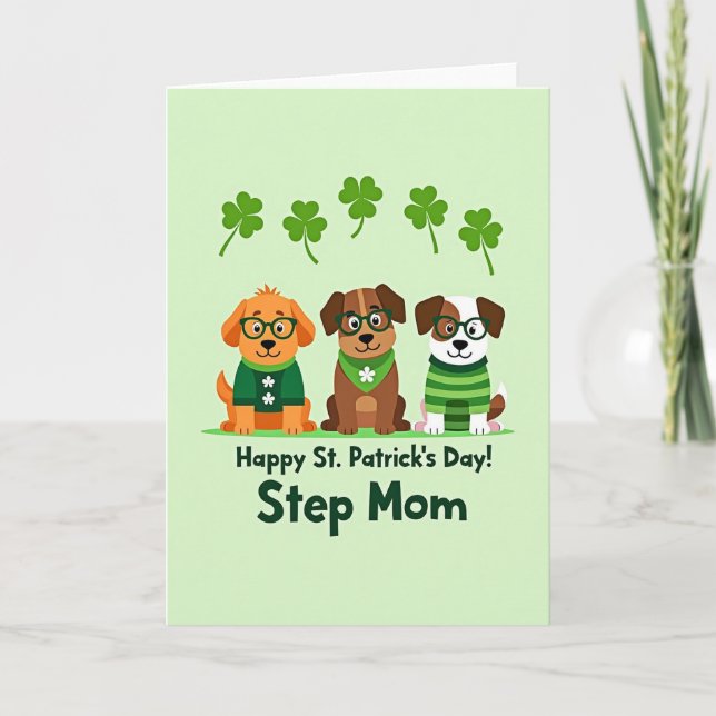 Carte de la Fête de Saint-Patrick pour la Belle-Mè (Devant)