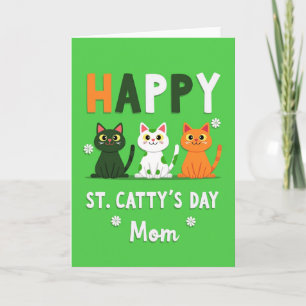 Carte de la Fête de Sainte-Catty pour Maman en Or 