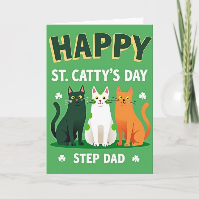 Carte de la fête de St Cattys pour beau-père (Devant)