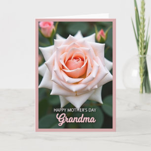 Carte de la Fête des Grands-mères Rose Rayée