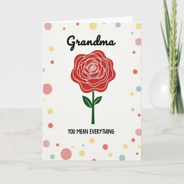 Carte de la fête des grands-mères Ruby Rose (Devant)
