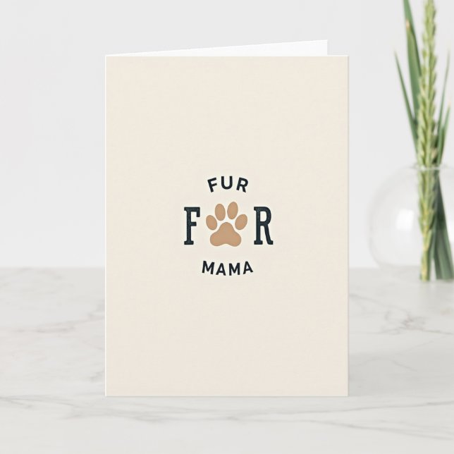 Carte de la Fête des Mamans aux Douces Fourrures (Devant)