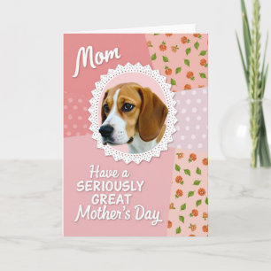 Carte de la Fête des Mamans Chien Douce
