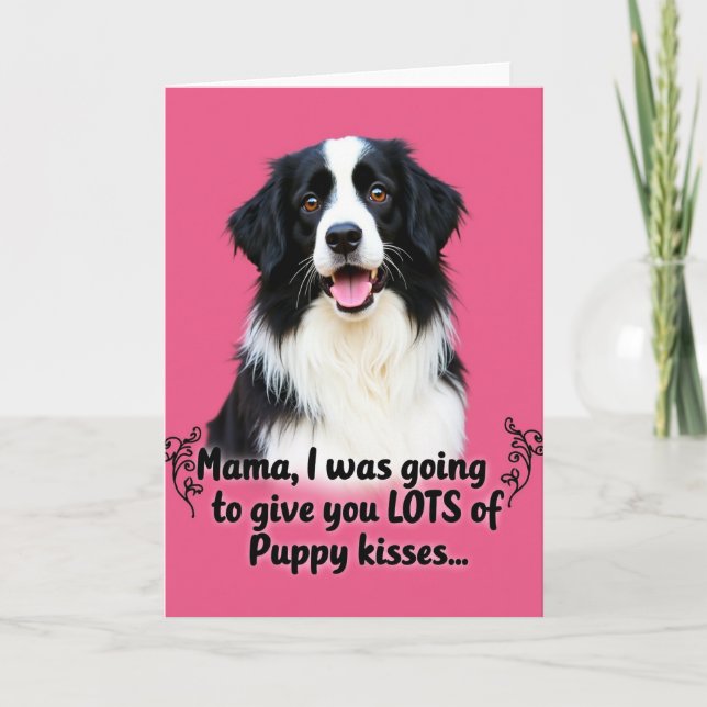 Carte de la fête des mamans pour chien doux (Devant)