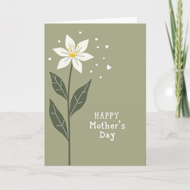 Carte de la fête des mères à cœurs flottants (Devant)