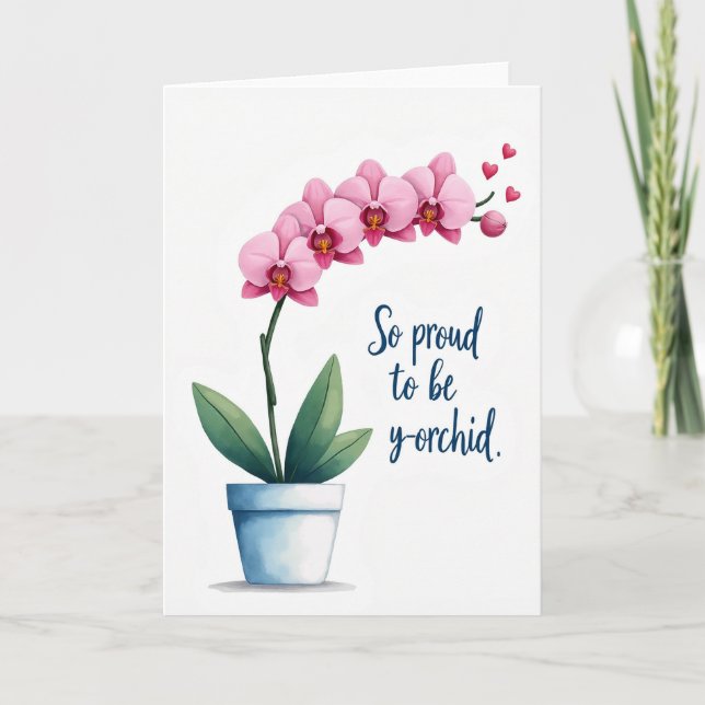Carte de la fête des mères à fleurs roses (Devant)