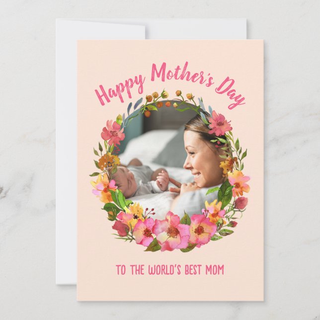 Carte de la Fête des Mères "À la meilleure maman d (Devant)