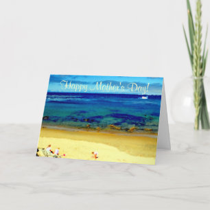 Carte de la fête des mères à la plage