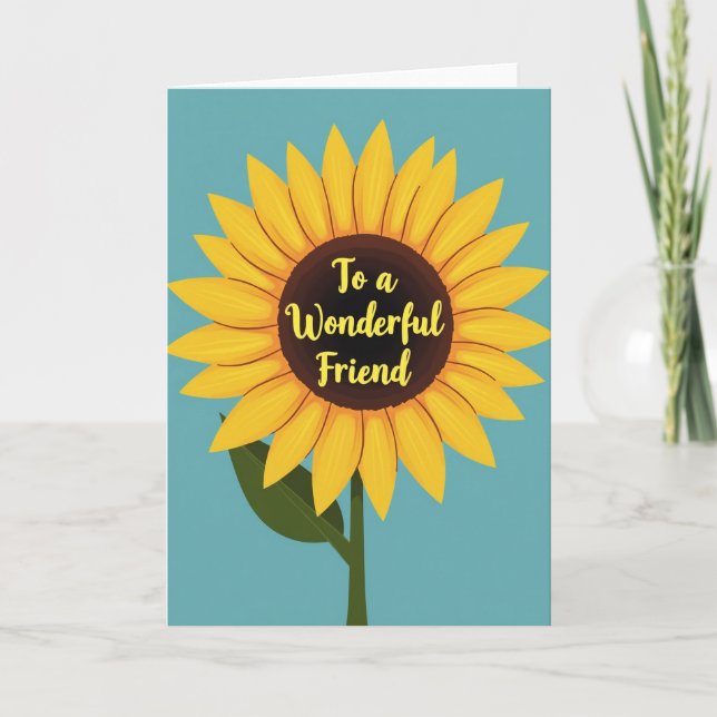 Carte de la Fête des Mères Ami Tournesol (Devant)