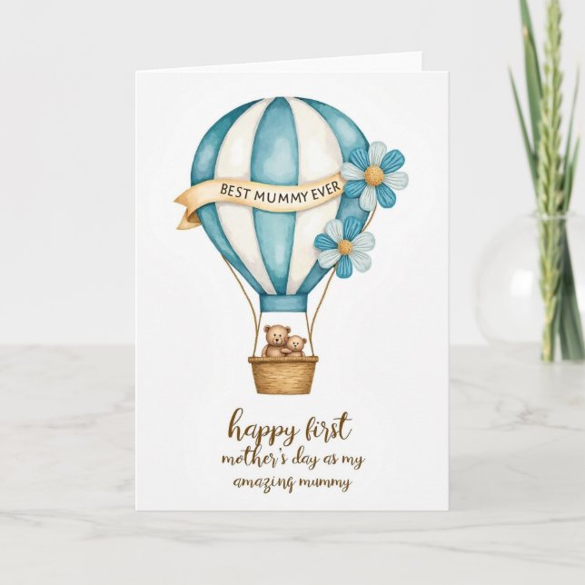 Carte de la fête des mères amour ballon (Devant)