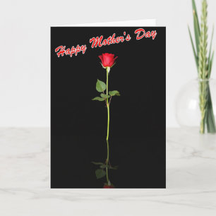 Carte de la Fête des Mères Amour Fleur Rouge Écarl