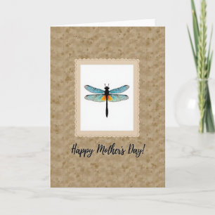 Carte de la fête des mères Aqua Dragonfly